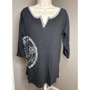 Harley Davidson 3/4 Sleeve T Shirt XL Foiled Logo Print